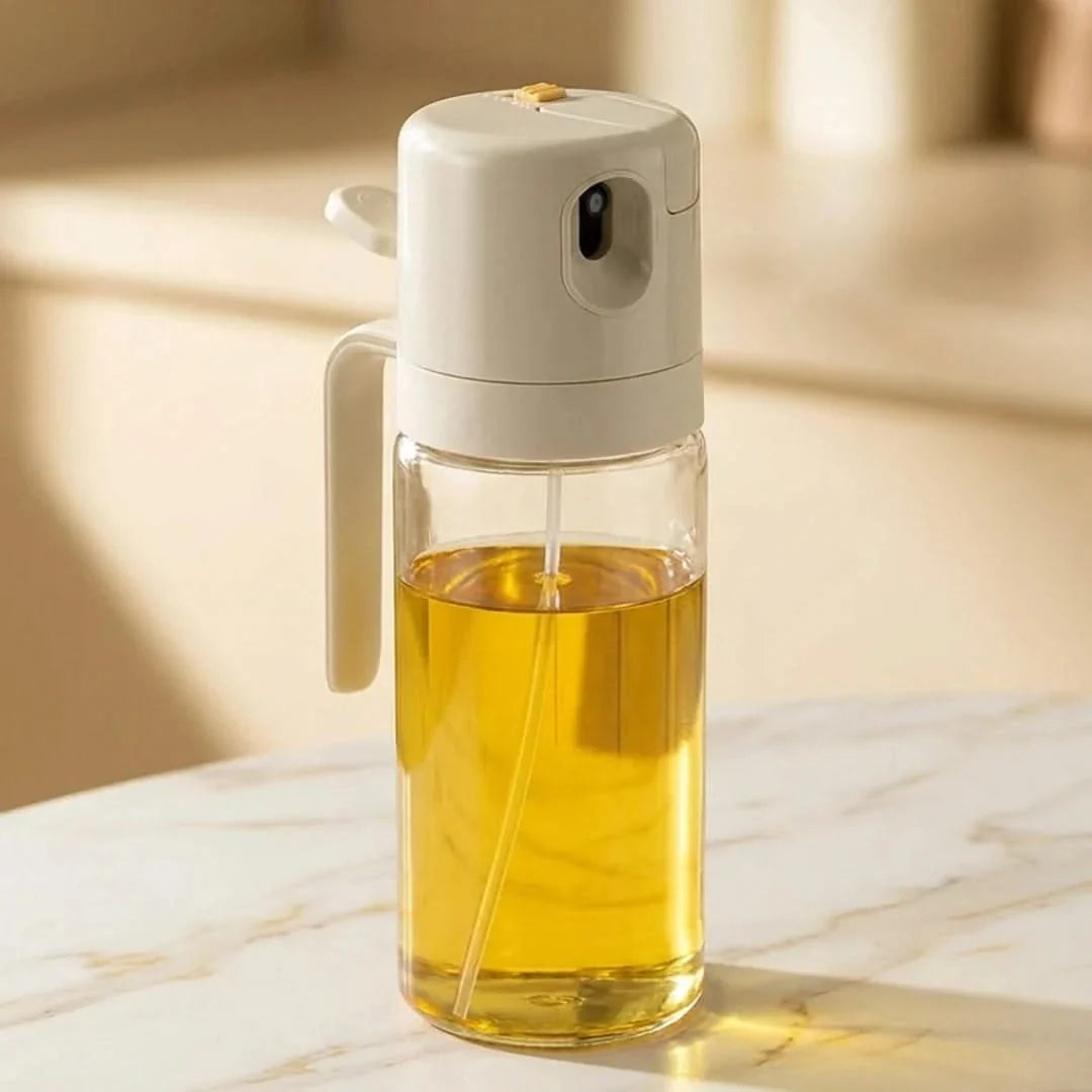 Olea 2-in-1 Oliedispenser - Borosilicaatglas, Spray en Schenkfunctie 7