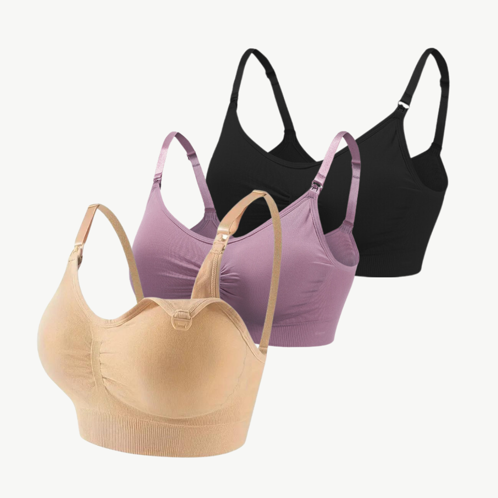 MamaNest™ – Naadloze Voedingsbeha 3-Pack – Comfort voor Moeders