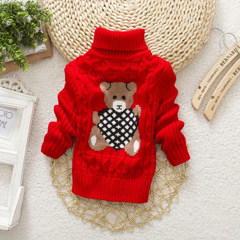 TeddyTwist™ – Warme Kabeltrui met Col – Unisex Kindertrui