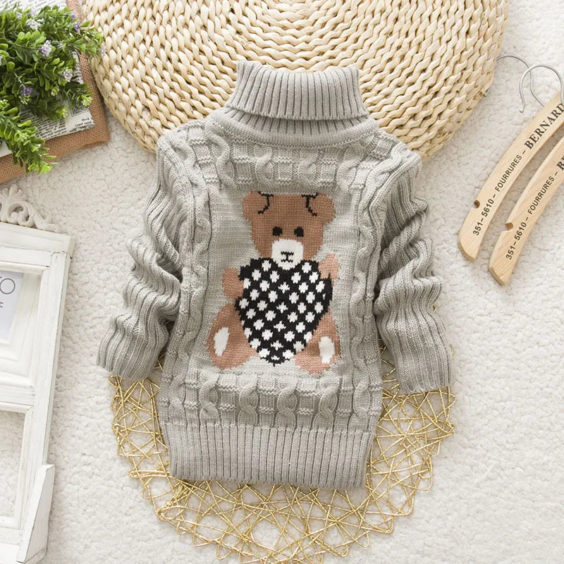 TeddyTwist™ – Warme Kabeltrui met Col – Unisex Kindertrui