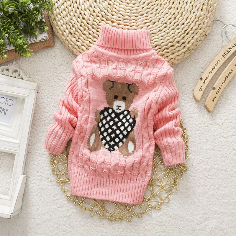 TeddyTwist™ – Warme Kabeltrui met Col – Unisex Kindertrui