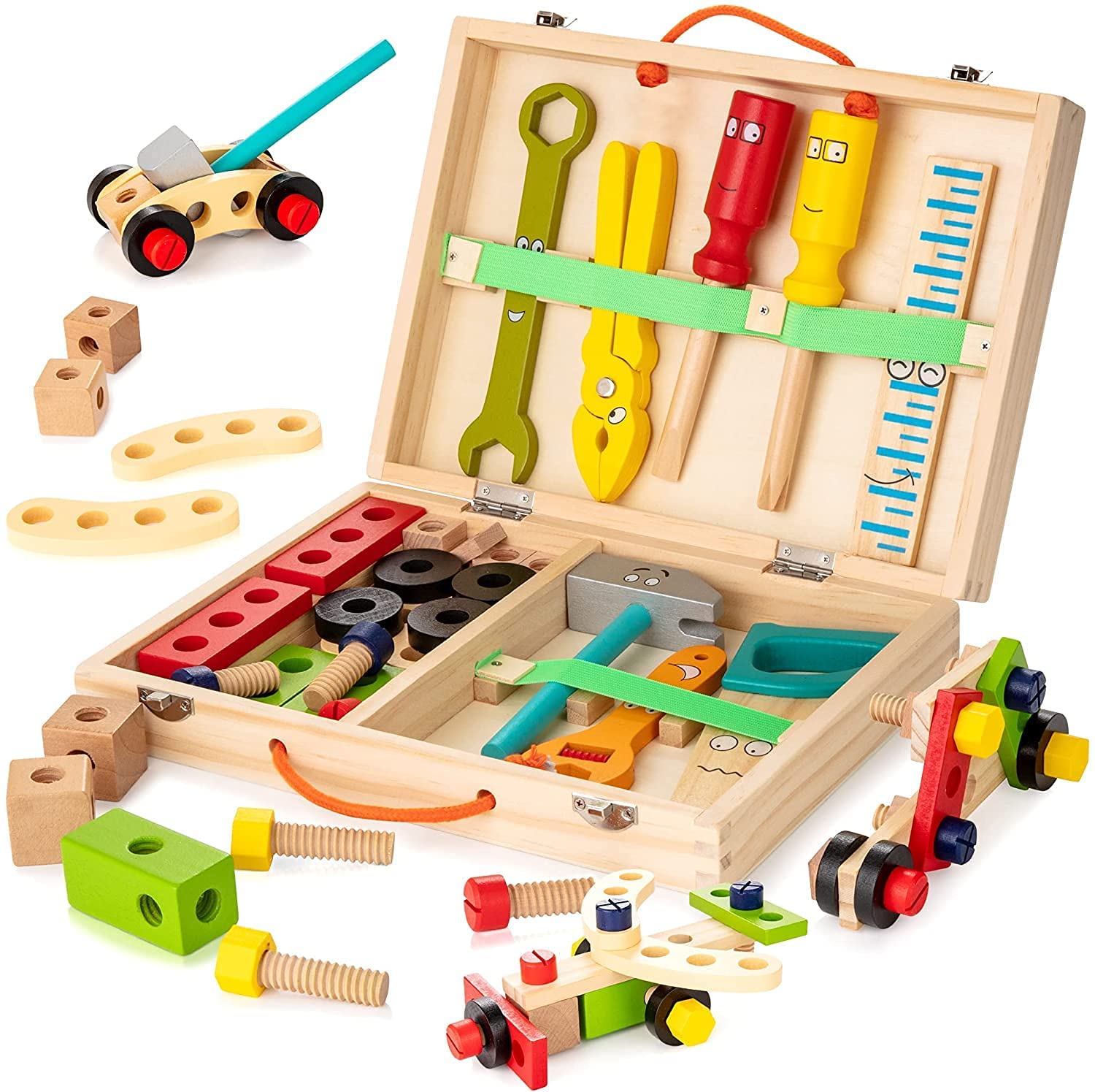 Alsof Gereedschap Kit Kids 42Pcs Set Play Reparatie Tool Set Plastic Alsof Gereedschap Kit Kids 42Pcs Set Play Reparatie Tool Set Plastic