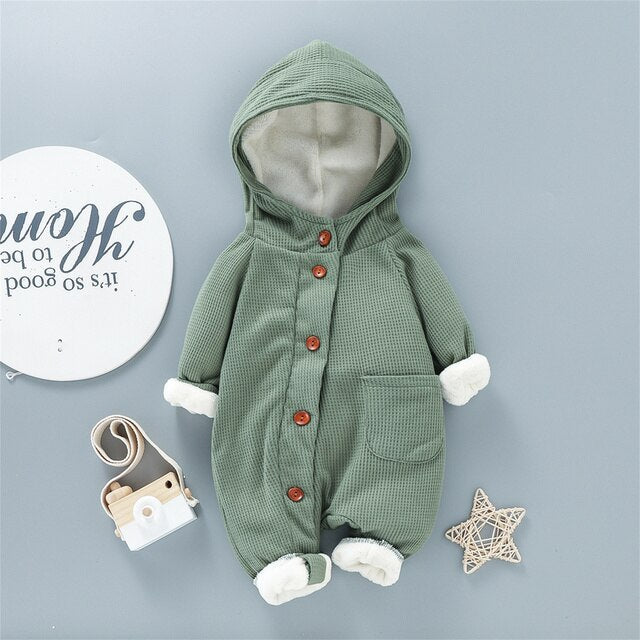 SnowSnuggle™ – Warme Winter Romper voor Baby’s – Zachte Bescherming tegen Kou