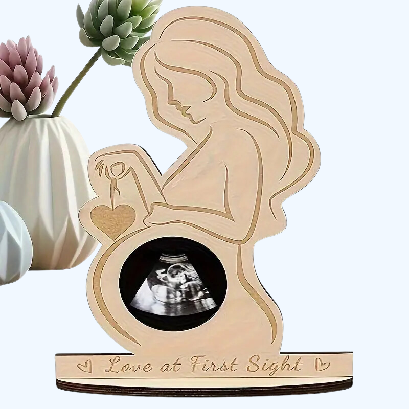 EchoLove™ – Baby echo fotolijst – Houten herinneringslijst