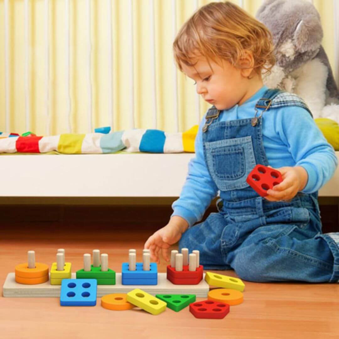 HoutHarmonie™ – Familie Houten Puzzel – Educatief Gezellig Spel