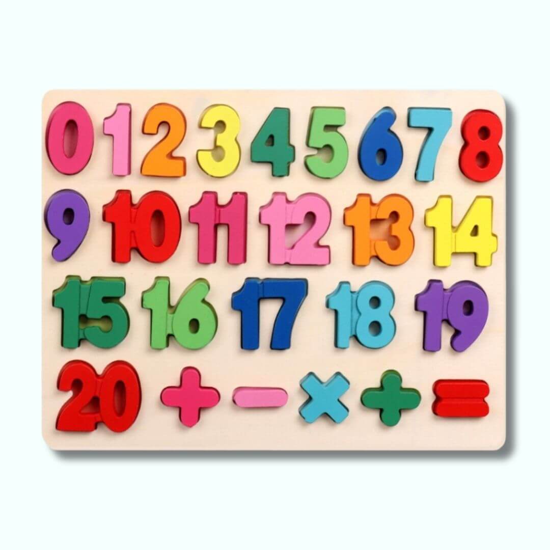 LetterLern™ – Houten Alfabet Cijfer Puzzel – Educatief Montessori Speelgoed