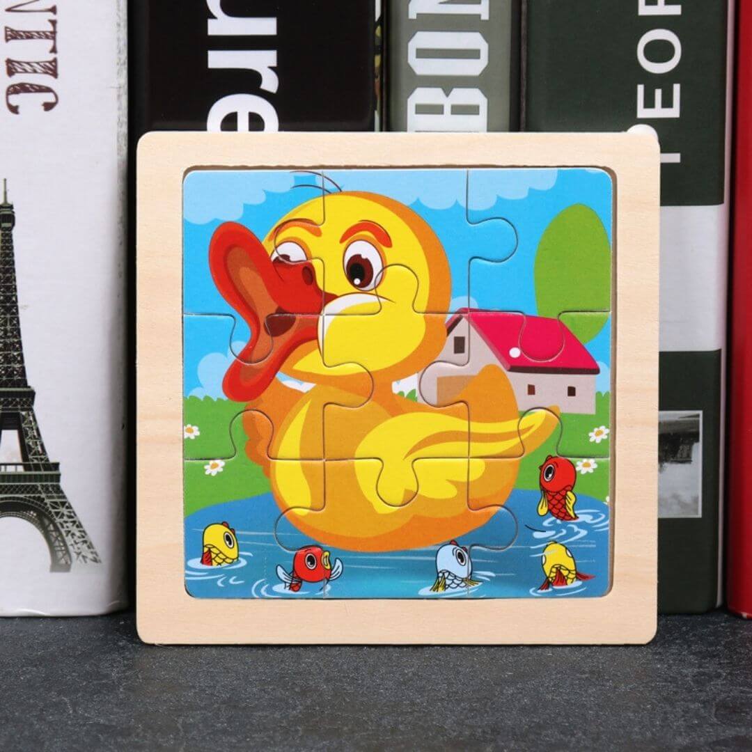 KleurKlomp™ – Houten Vorm- en Kleurenpuzzel – Vrolijk Educatief Speelgoed