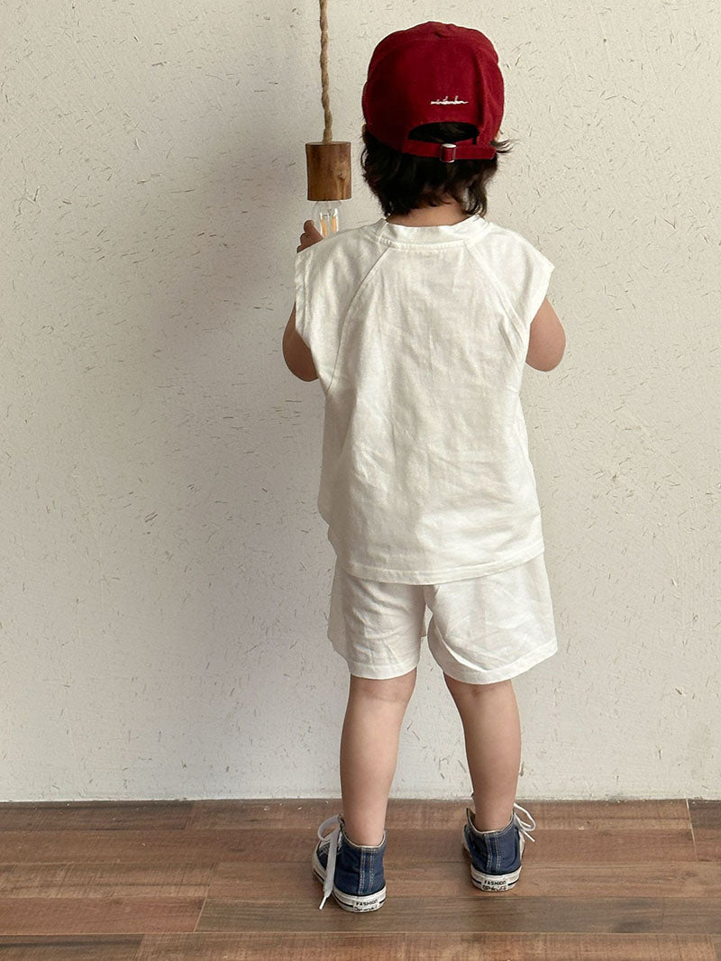 PlaySquad™ – Sportieve Set met College Print – Comfortabele Zomeroutfit voor Kinderen