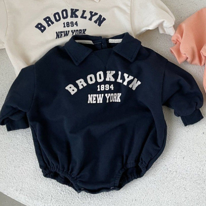 UrbanTots™ – College Romper met New York Print – Unisex Babyoutfit
