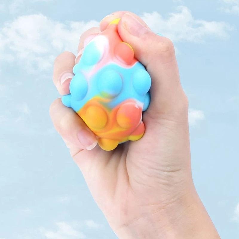 KleurKnik™ – Regenboog Stressbal met Bubbels – Sensorisch Speelplezier voor Kinderen