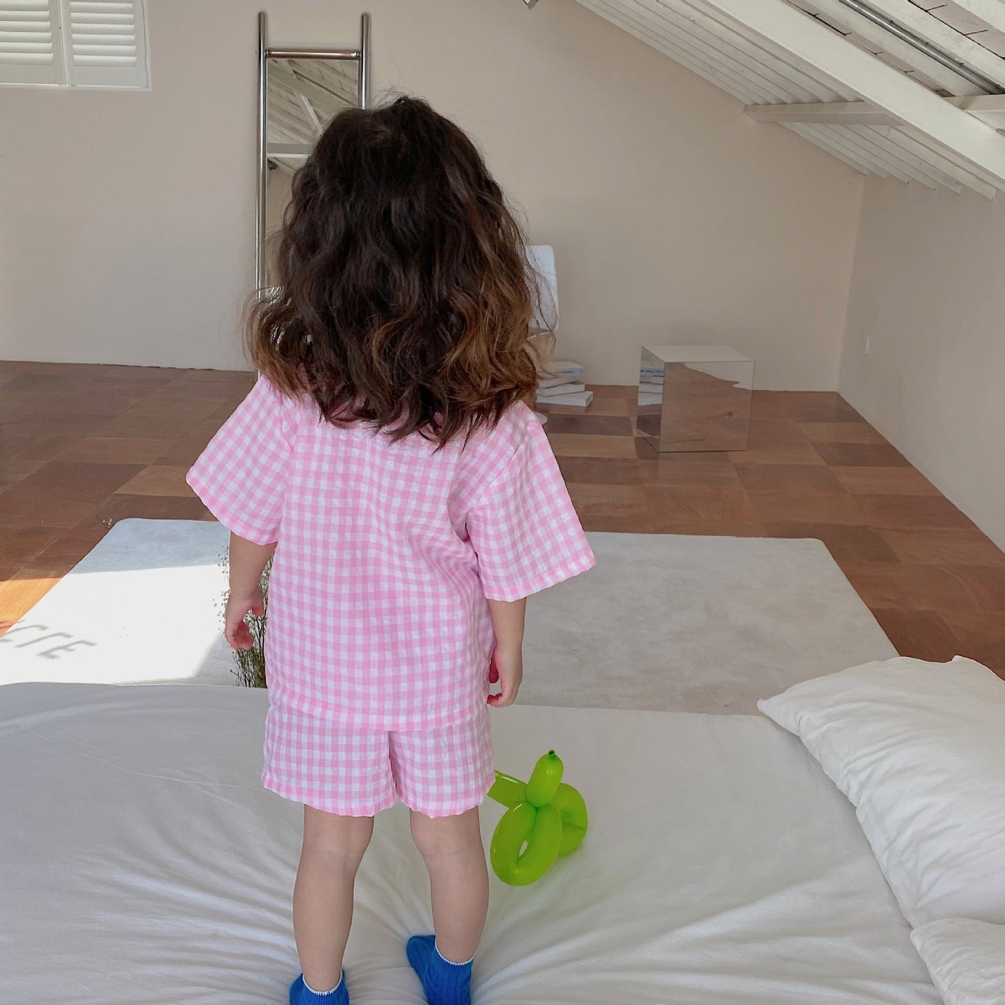 GinghamBop™ – Vrolijke Set met Ruitjespatroon – Uniseks Zomeroutfit voor Kinderen