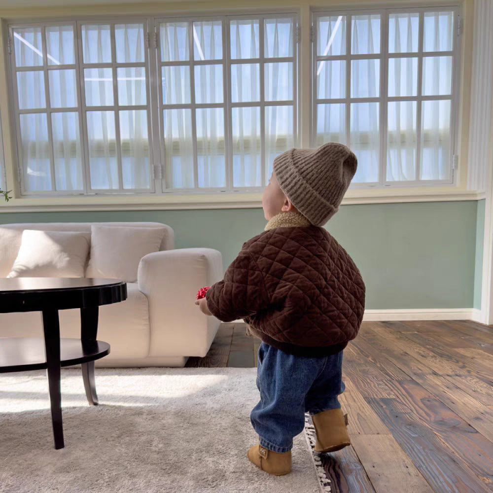 WarmTrail™ – Gewatteerde Jas met Ruitpatroon – Warme Kinderjas voor Jongens