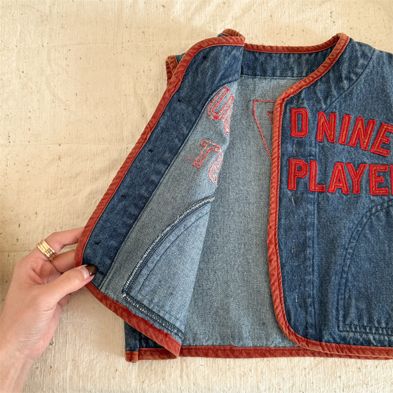 PlayAce™ – Baseball Gilet met Cloud Nine Borduring – Unisex Kinder Bodywarmer