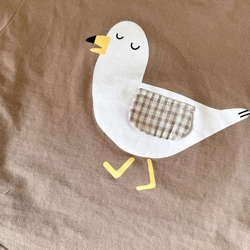 ShoreDuo™ – 2-Delige T-shirt Set met Haai & Meeuw – Zacht Katoen voor Kinderen