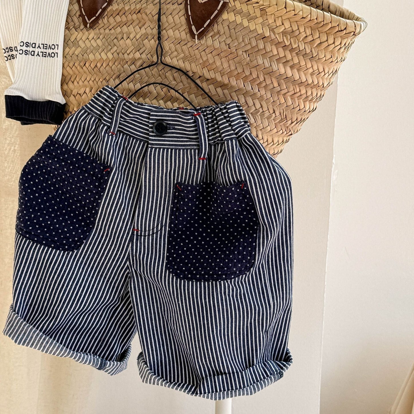 StripeDot™ – Gestreepte Broek met Stippendetail – Uniseks Kinder Zomerbroek