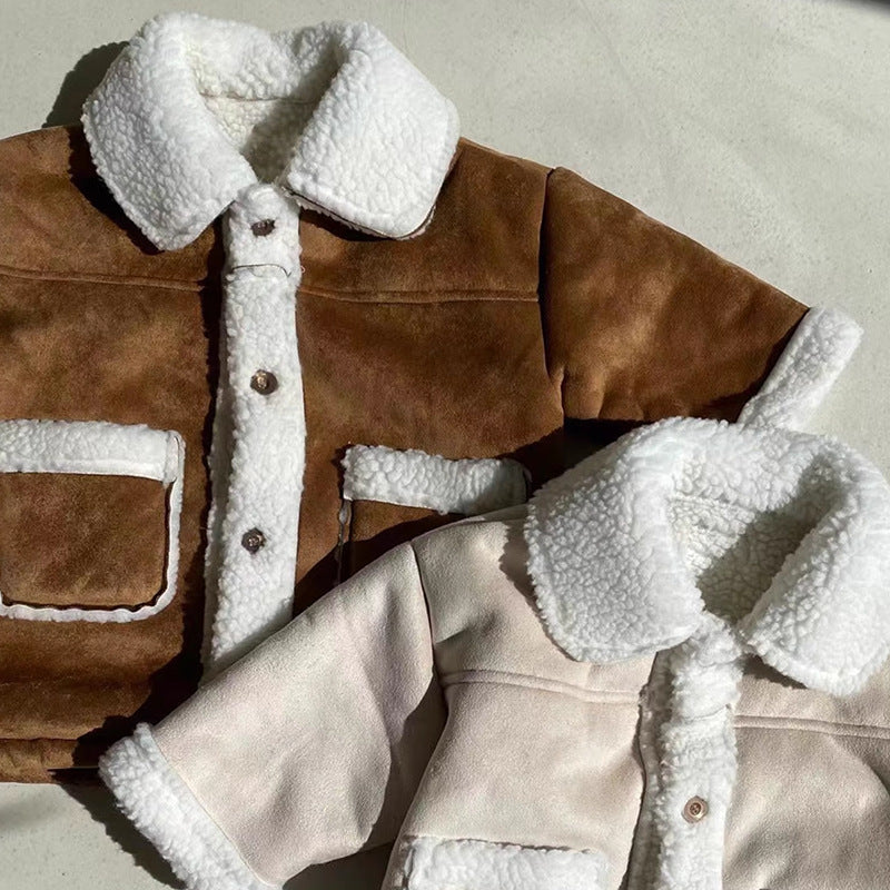 SherpaNest™ – Warme Suède Winterjas met Teddyvoering – Kinder Winterjas Unisex