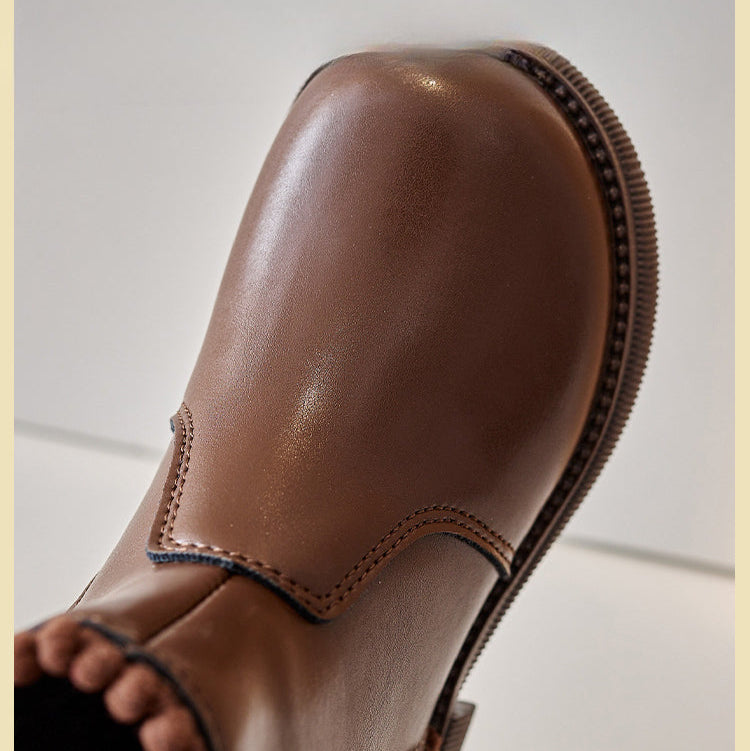CharmBoots™ – Stijlvolle Leren Enkellaarsjes – Comfortabele Meisjesschoenen