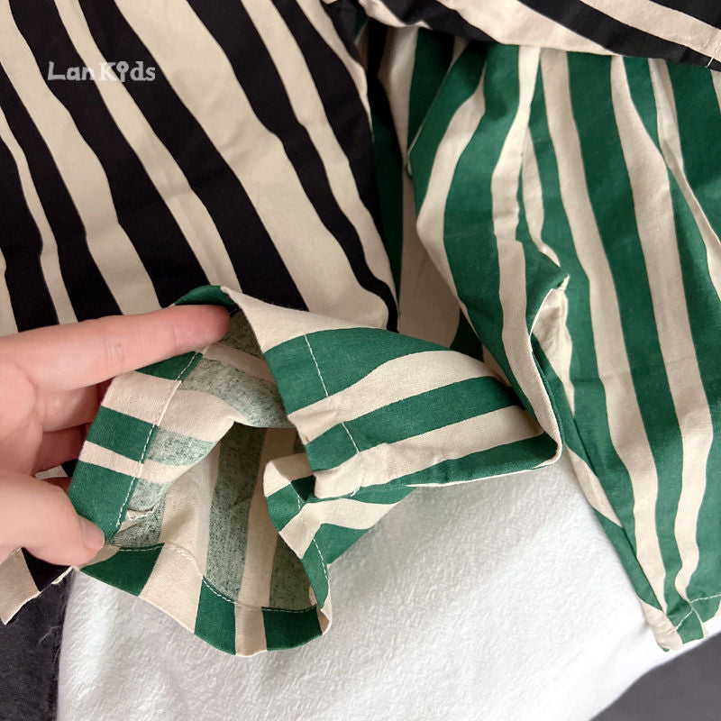 FlowStripe™ – Luchtige Gestreepte Zomerbroek – Kinder Katoenen Broek