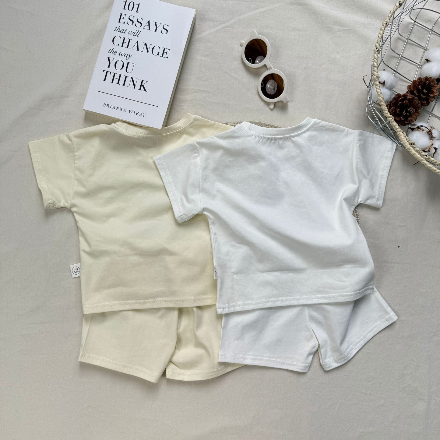 RoadRoo™ – Vintage Motorprint Babyset – Stoere Zomerse Outfit