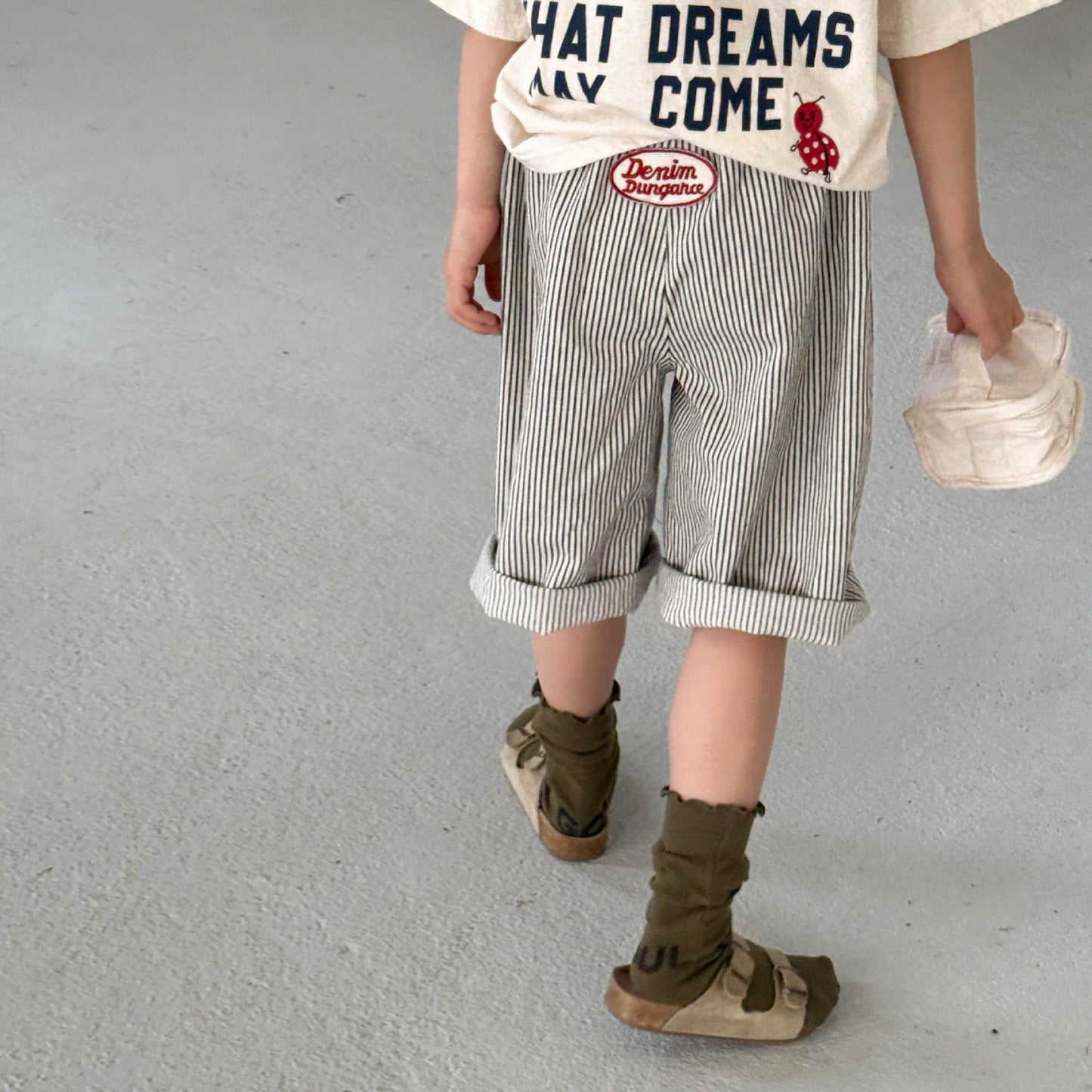 StripeDot™ – Gestreepte Broek met Stippendetail – Uniseks Kinder Zomerbroek