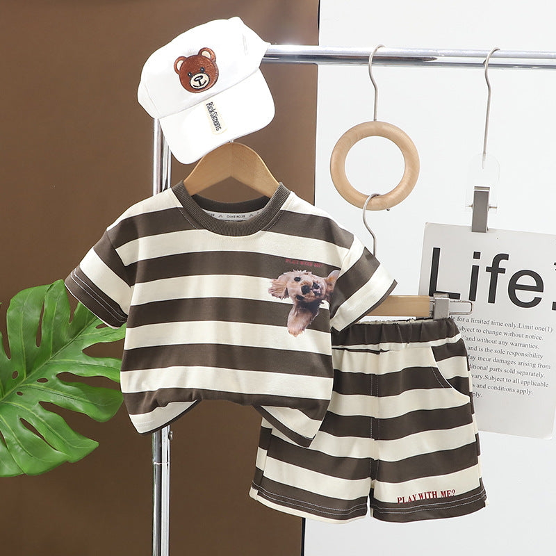 PupStripe™ – Speelse Hond & Strepen – Zomerset voor Kinderen