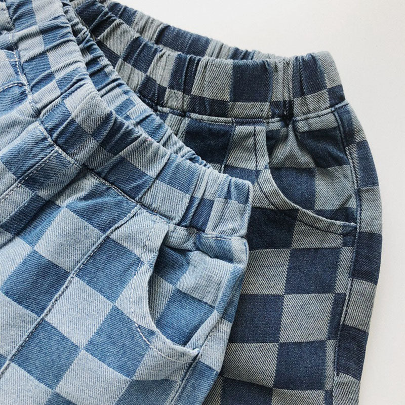 CheckBreeze™ – Geruite Shorts met Steekzakken – Uniseks Zomerbroekje voor Kinderen