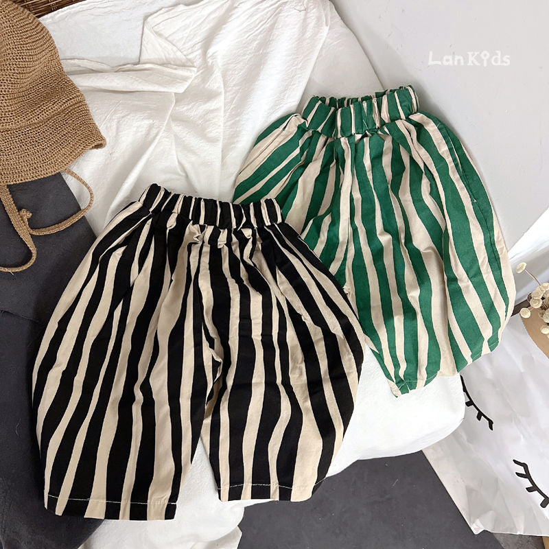 FlowStripe™ – Luchtige Gestreepte Zomerbroek – Kinder Katoenen Broek