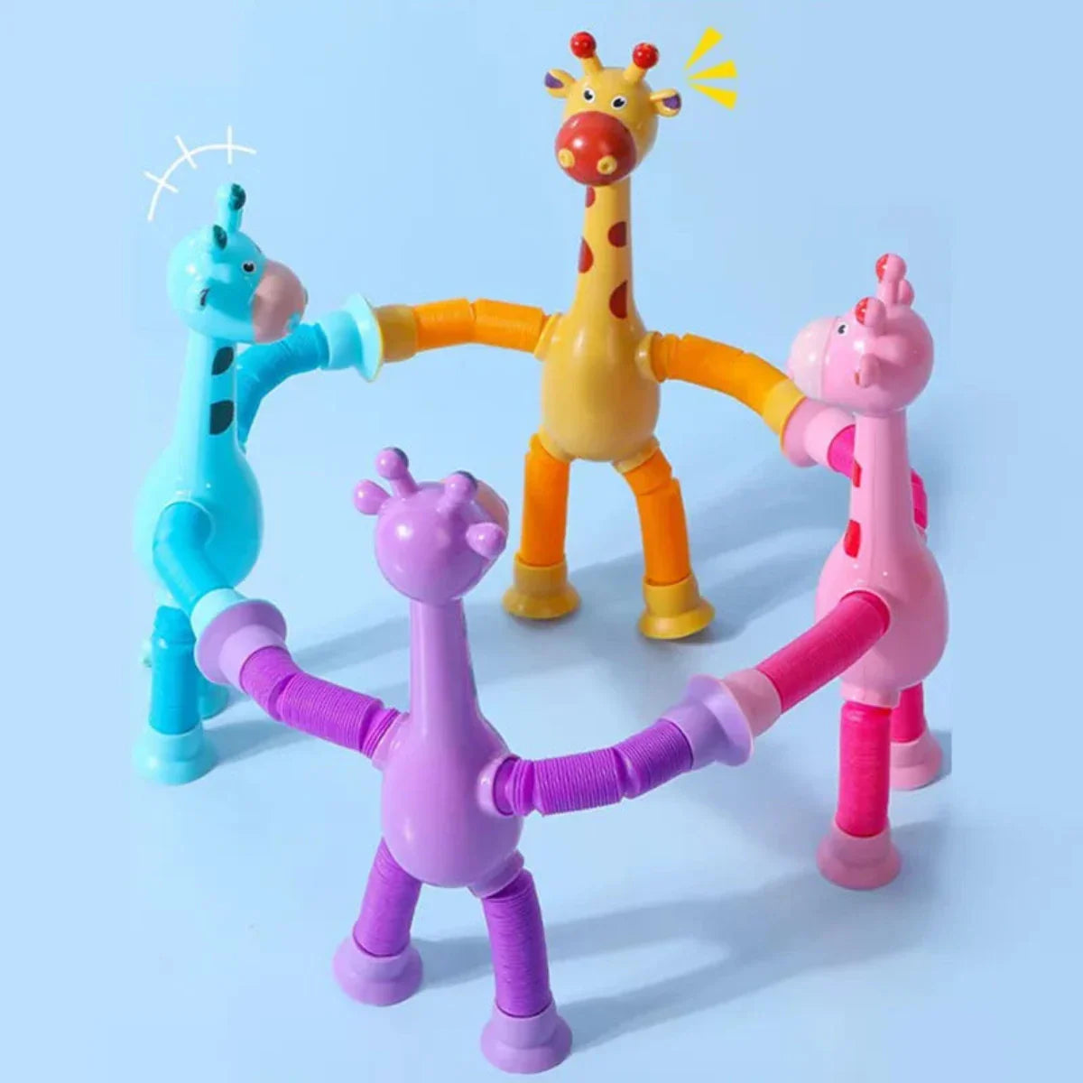 StretchiePals™ – Magisch Rekbaar Speelplezier – Giraffe Speelgoed Set