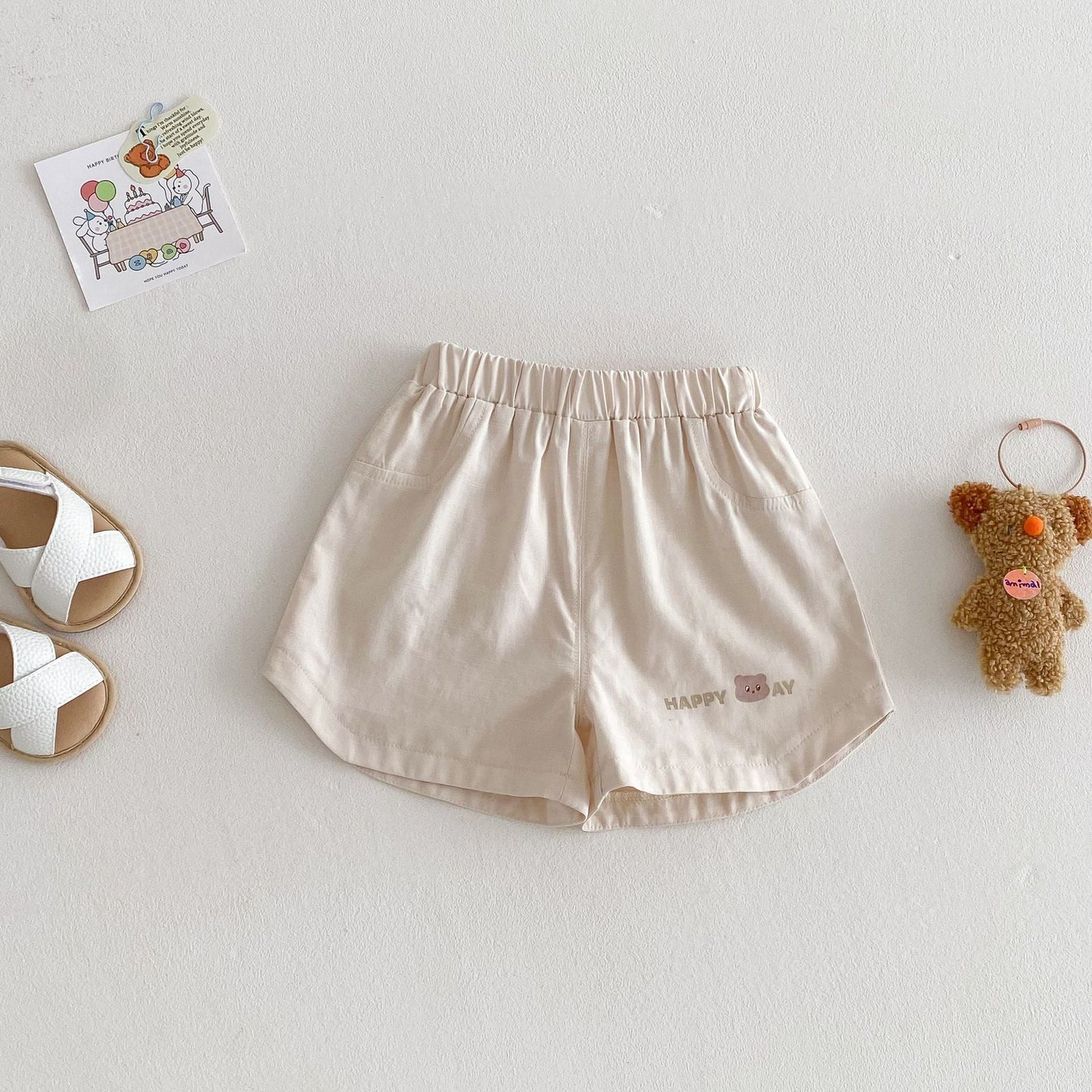 BearJoy™ – Zomerse Shorts met Beertje – Comfortabele Kinderkleding