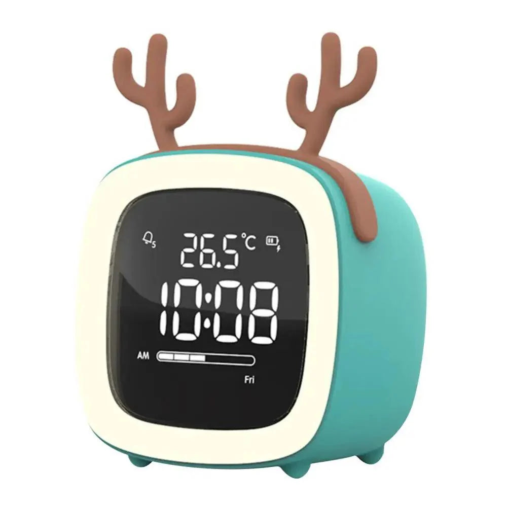 BunnyGlow™ – Cartoon LED Wekkerlamp – Speelse Nachtlamp met Alarmfunctie