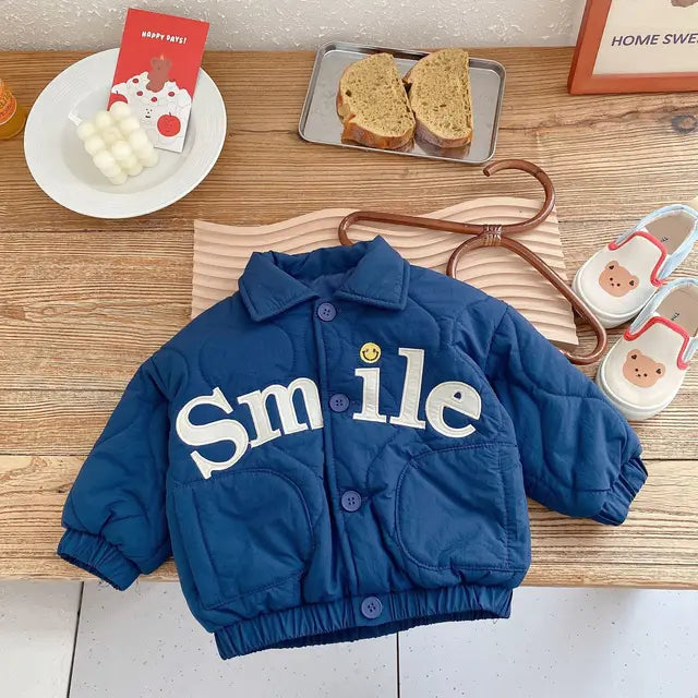 HappyHug™ – Warme Jas met Smile Detail – Uniseks Kinderjas