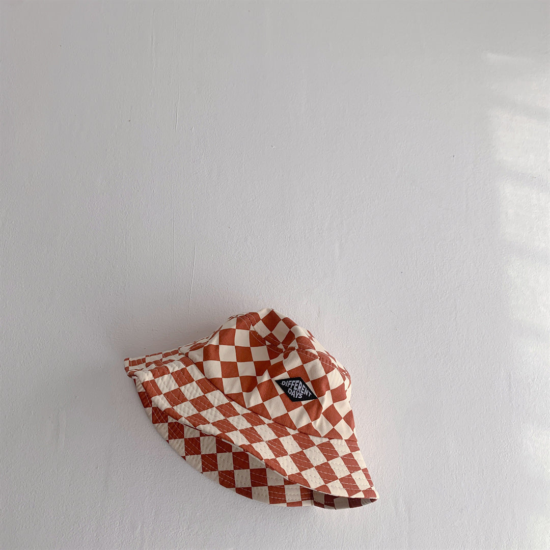 CheckShade™ – Geruite Zonnehoed van Katoen – Kinder Bucket Hat Zomer