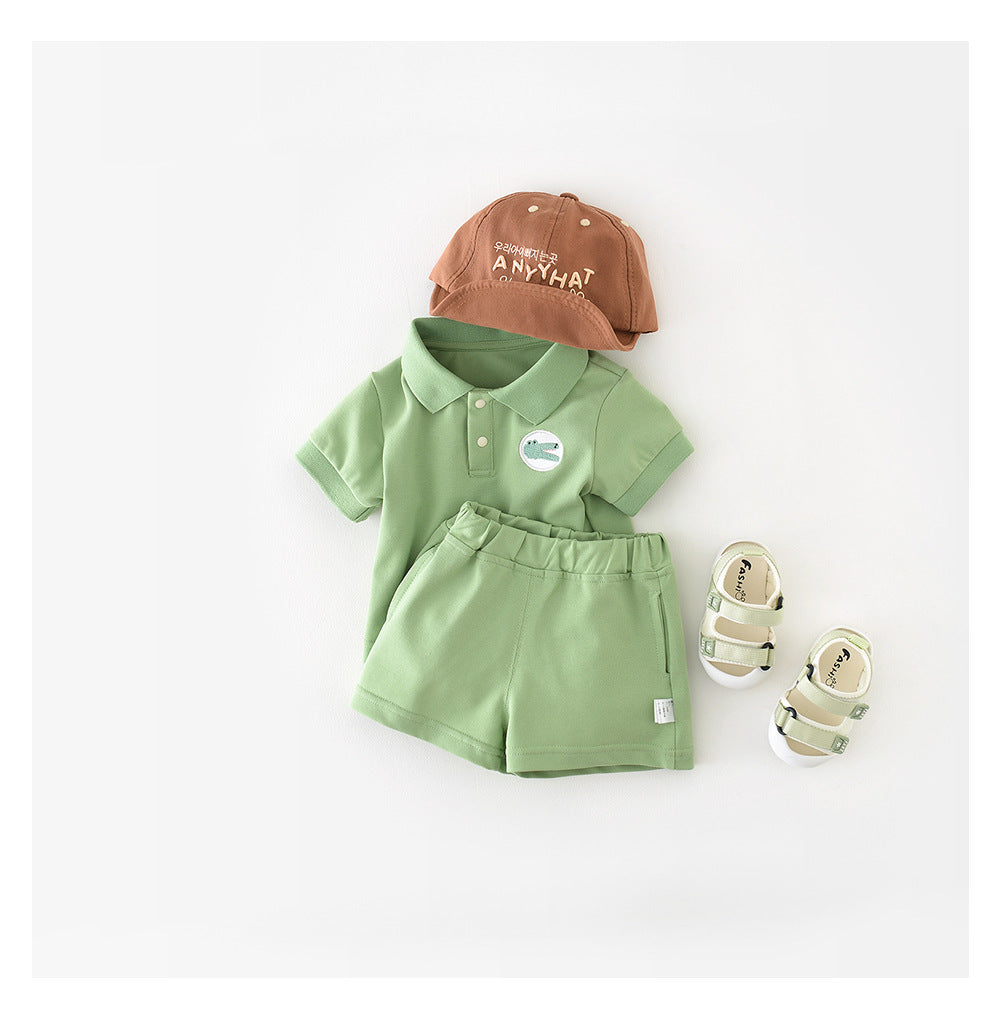 MiniStriker™ – Zomers Polosetje met Dierdetail – Comfortabele Uniseks Outfit