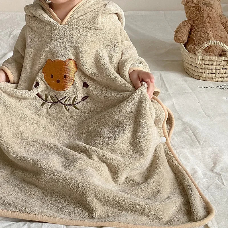 SnugPoncho™ – Zachte Babybadponcho van Katoen – Comfort & Warmte na het Bad