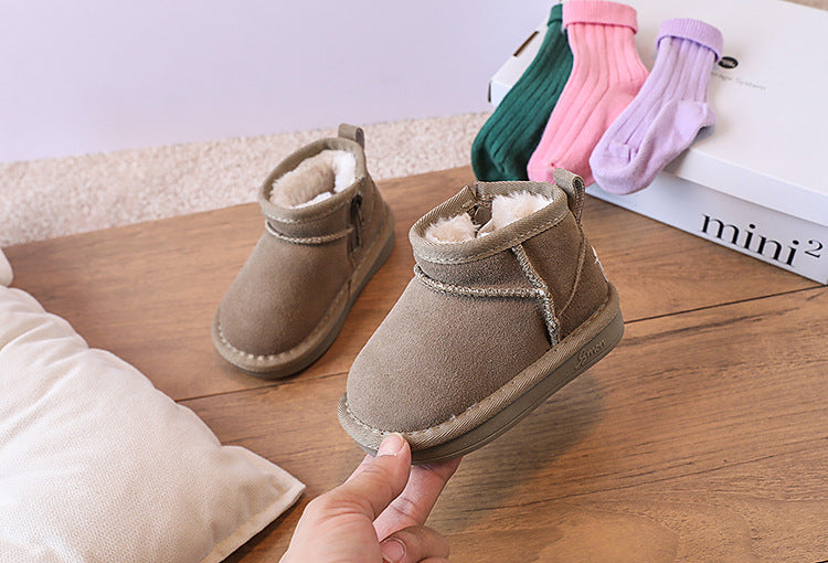 TinyTrail™ – Warme Enkellaarsjes met Rits – Comfortabele Baby Winterschoenen