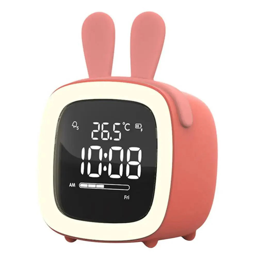 BunnyGlow™ – Cartoon LED Wekkerlamp – Speelse Nachtlamp met Alarmfunctie