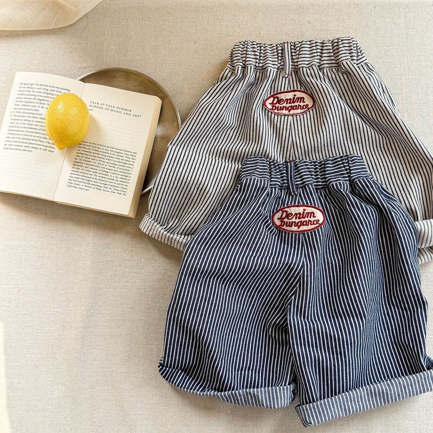 StripeDot™ – Gestreepte Broek met Stippendetail – Uniseks Kinder Zomerbroek