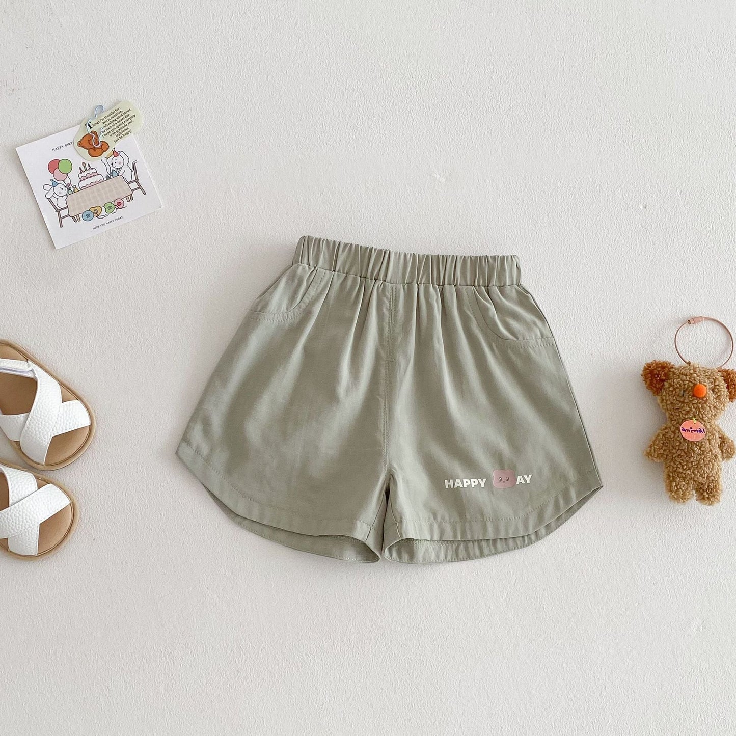 BearJoy™ – Zomerse Shorts met Beertje – Comfortabele Kinderkleding