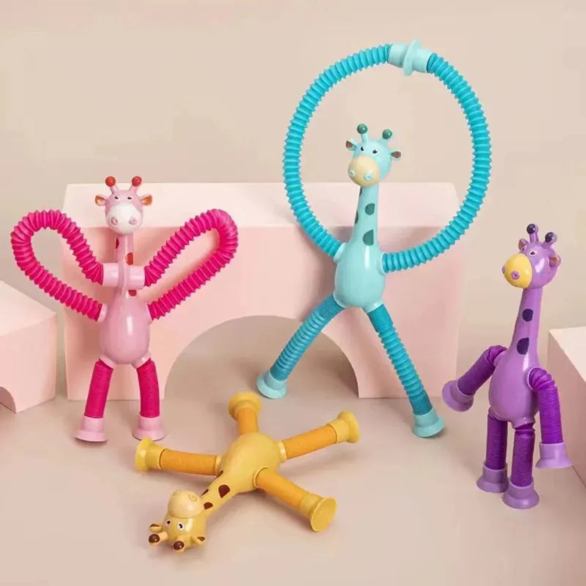 StretchiePals™ – Magisch Rekbaar Speelplezier – Giraffe Speelgoed Set