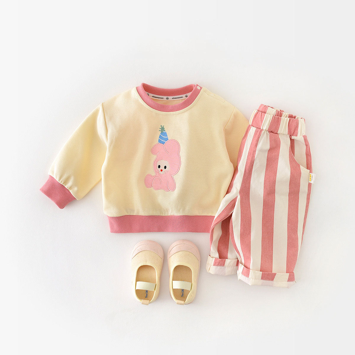 StripePop™ – Gestreepte Broek van Zacht Katoen – Baby Comfort Pantalon