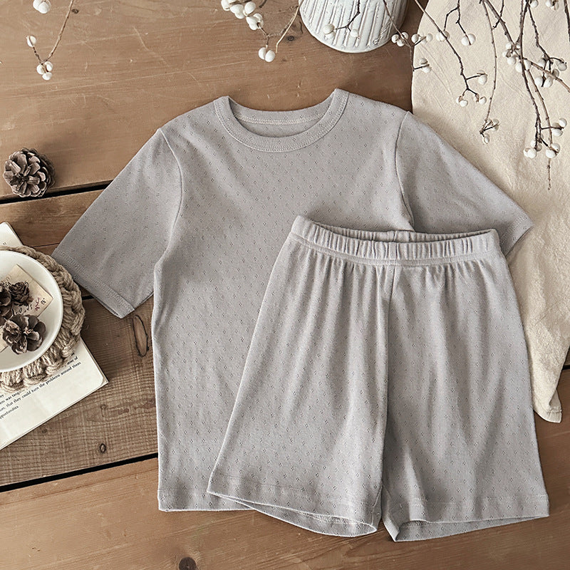 BreezyNest™ – Luchtige Rib Zomerset – Comfortabele Outfit voor Kinderen