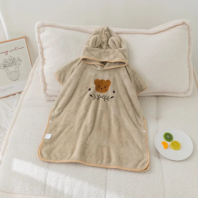 SnugPoncho™ – Zachte Babybadponcho van Katoen – Comfort & Warmte na het Bad