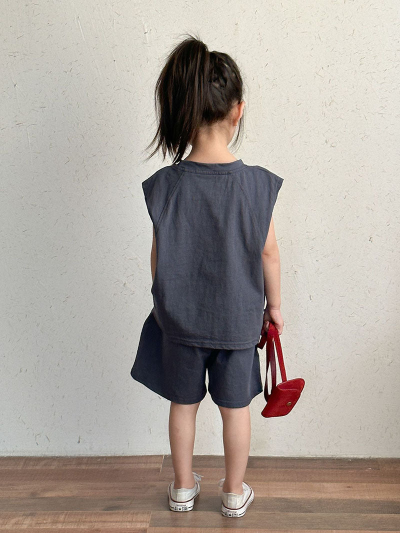 PlaySquad™ – Sportieve Set met College Print – Comfortabele Zomeroutfit voor Kinderen