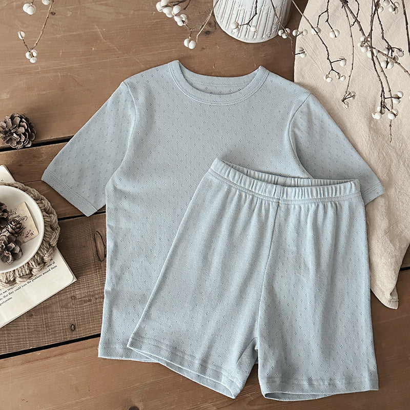 BreezyNest™ – Luchtige Rib Zomerset – Comfortabele Outfit voor Kinderen