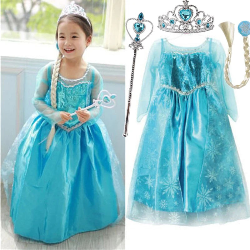GlimmerElla™ – Zachte Sprookjesjurk met Stretch – Meisjes Prinses Jurk