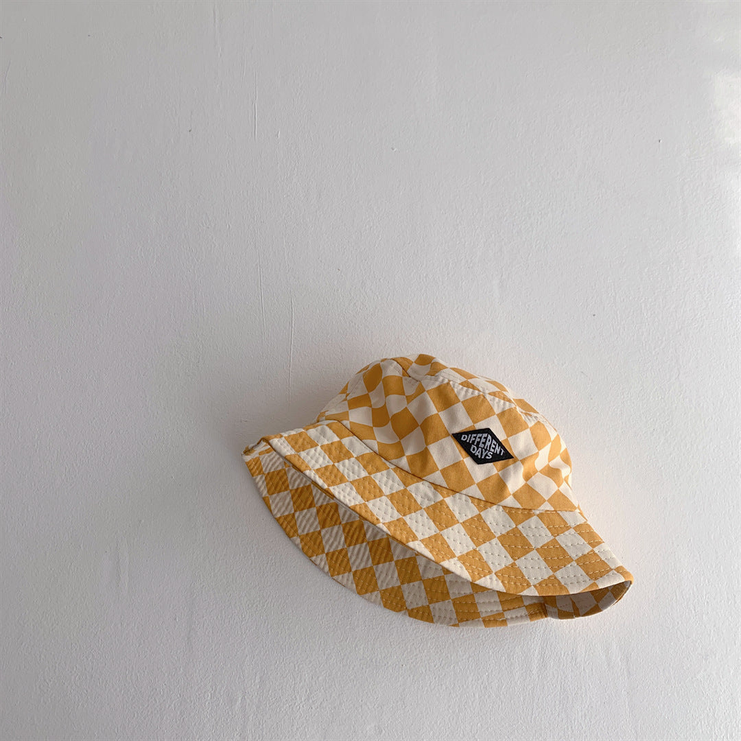 CheckShade™ – Geruite Zonnehoed van Katoen – Kinder Bucket Hat Zomer