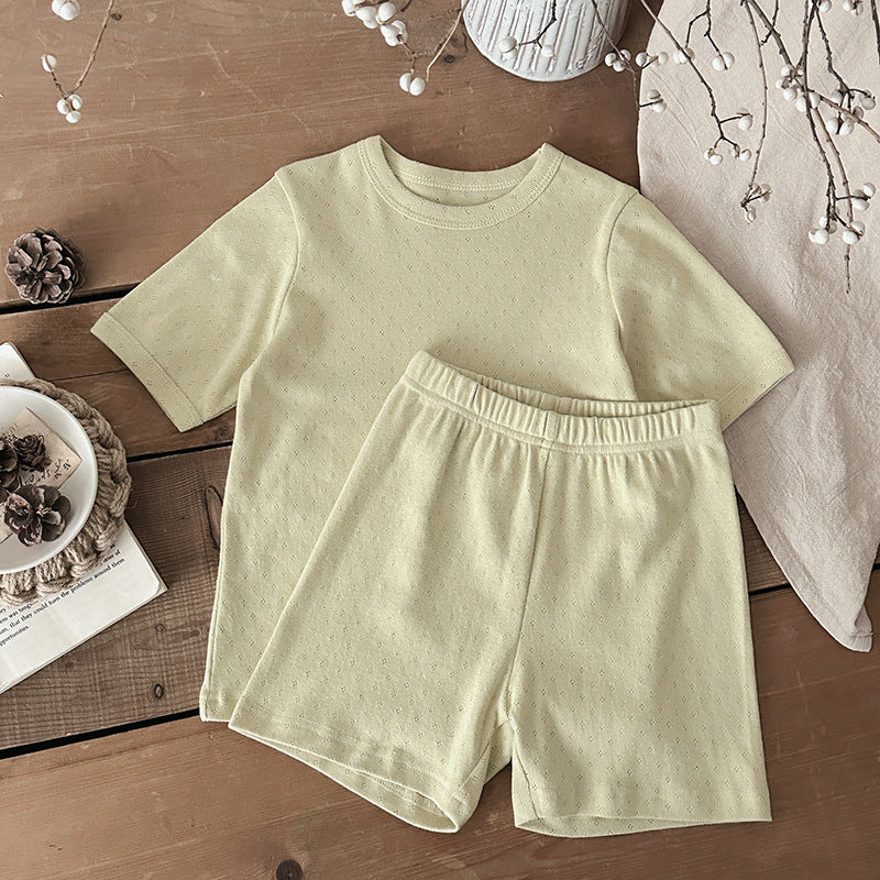 BreezyNest™ – Luchtige Rib Zomerset – Comfortabele Outfit voor Kinderen