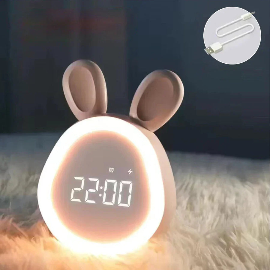 DreamHopper™ – LED Kinderwekker met Nachtlamp – Schattig Rustgevend Licht