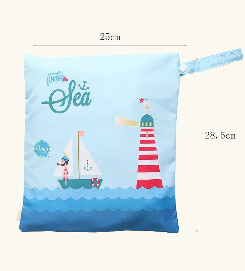 DryZip™ – Waterdichte Windeltas met Rits – Praktische Stroller Wetbag