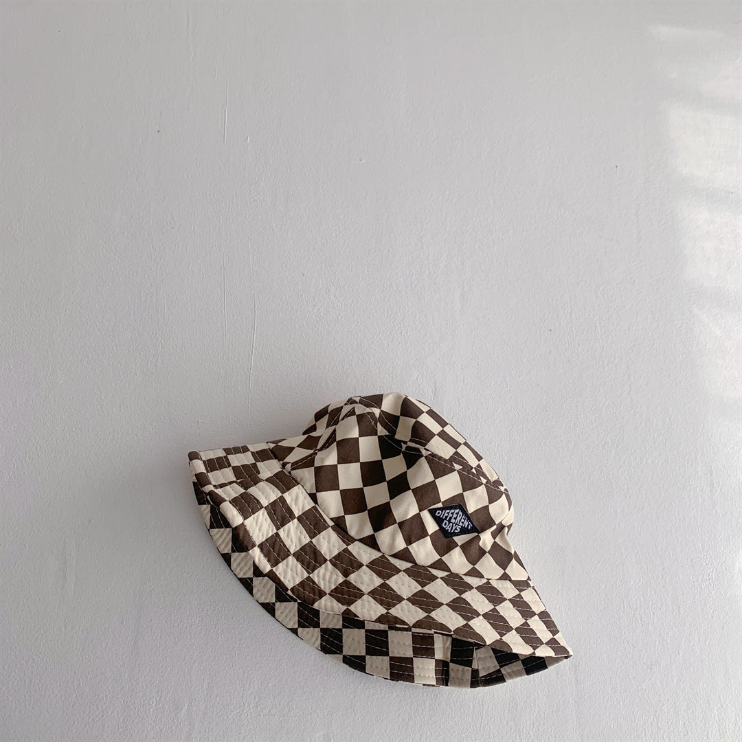 CheckShade™ – Geruite Zonnehoed van Katoen – Kinder Bucket Hat Zomer